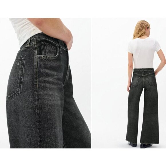Rag & Bone Miramar Sofie Wide-Leg Pant Washed Black 32 - Picture 3 of 8
